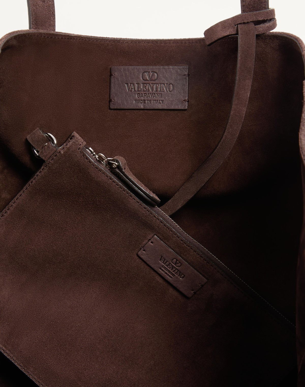 Valentino Brown Suede Shopping Bag