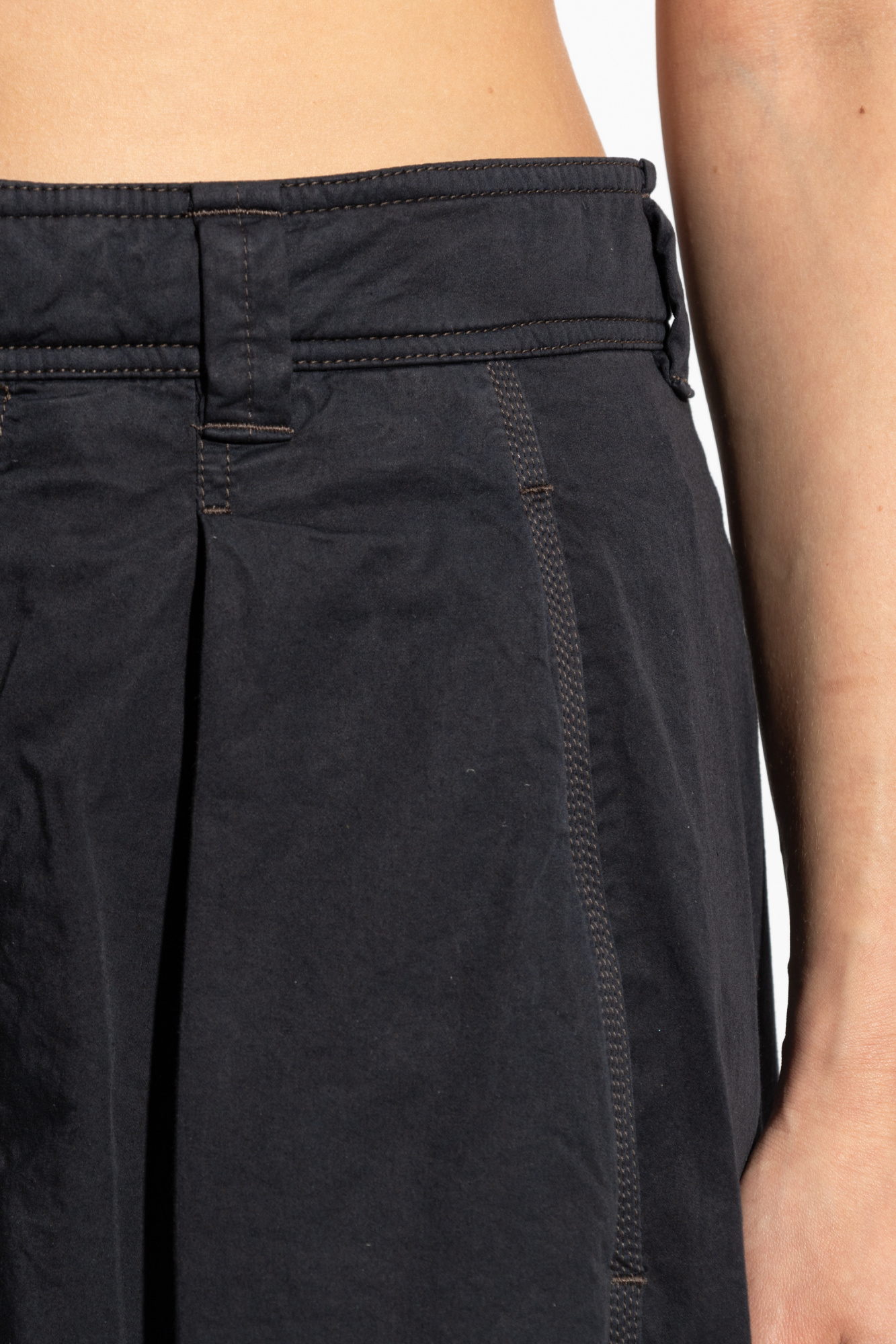Lemaire Cotton Trousers In Black