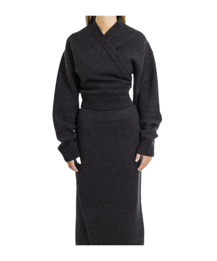 Balenciaga Long-sleeved Sweater In Black