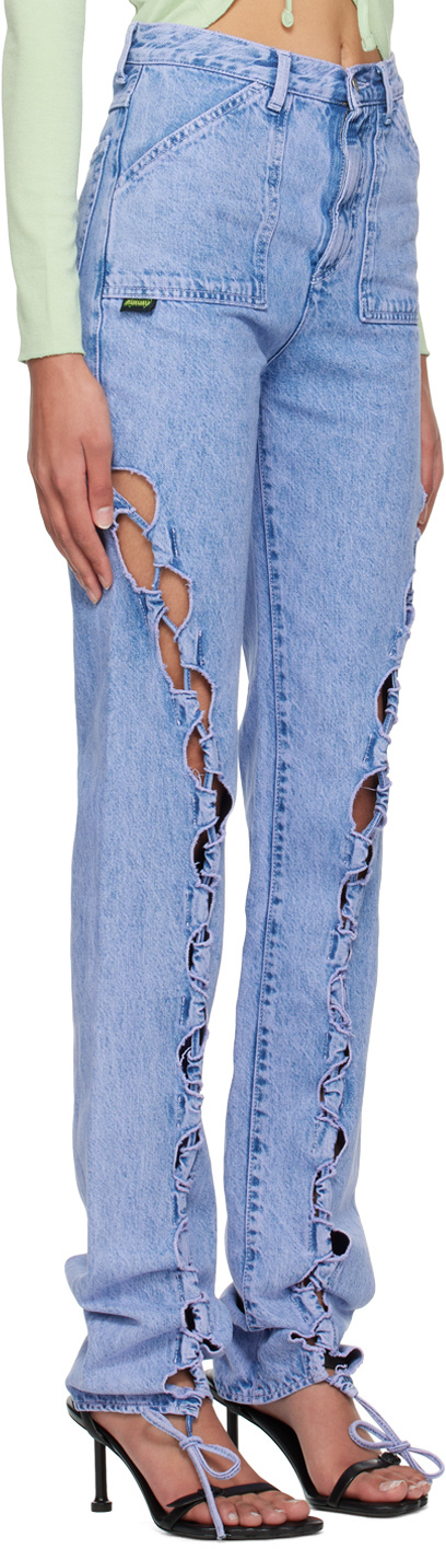 Avavav Ssense Exclusive Purple Jeans In Blue