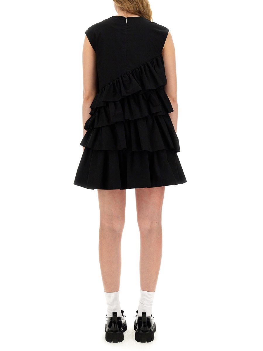 Msgm Dress With Ruffles In Black