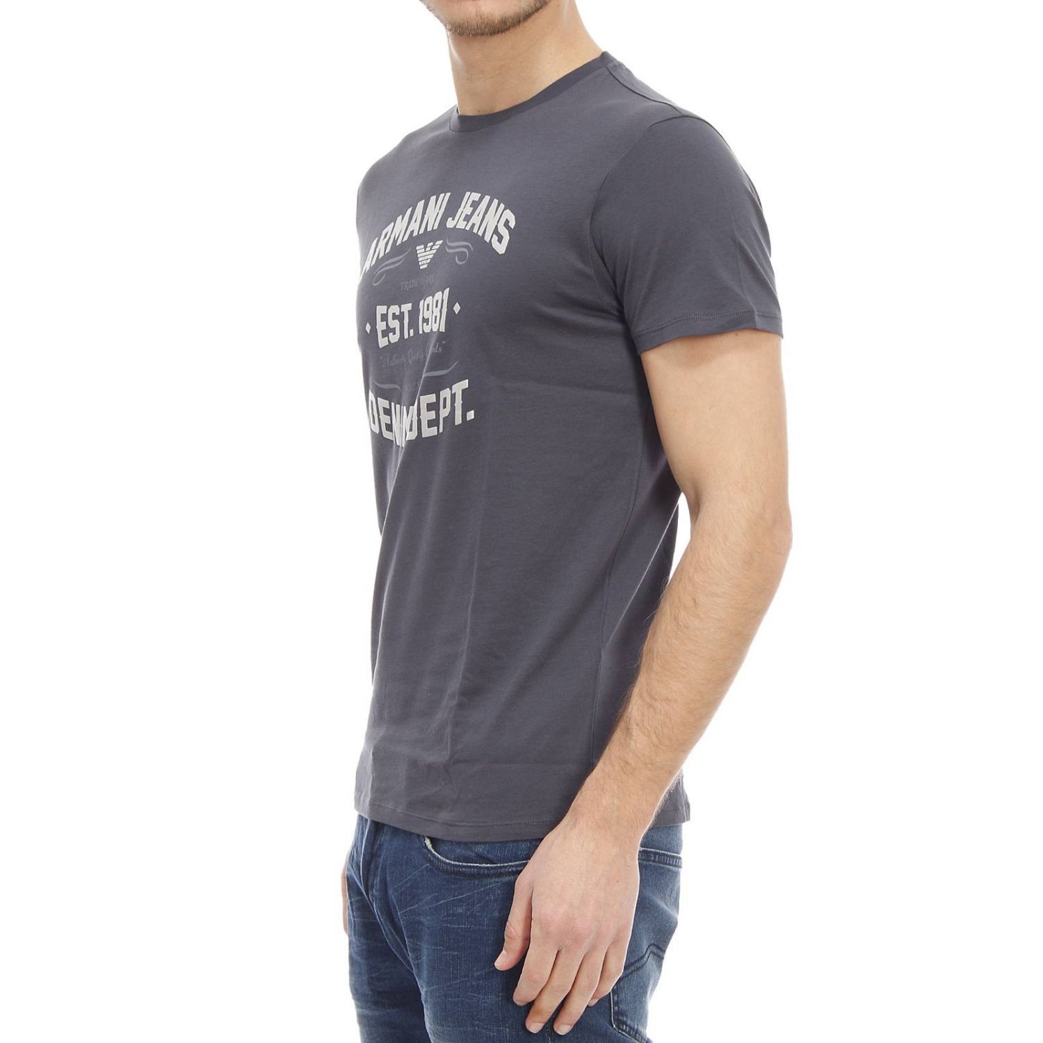 ARMANI JEANS PRINTED T-SHIRT WITH ROUND NECK