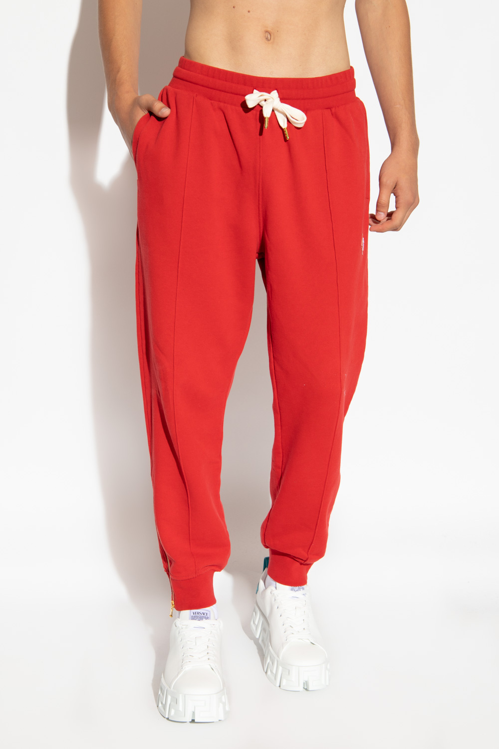 Casablanca Logo-patch Track Pants In Red