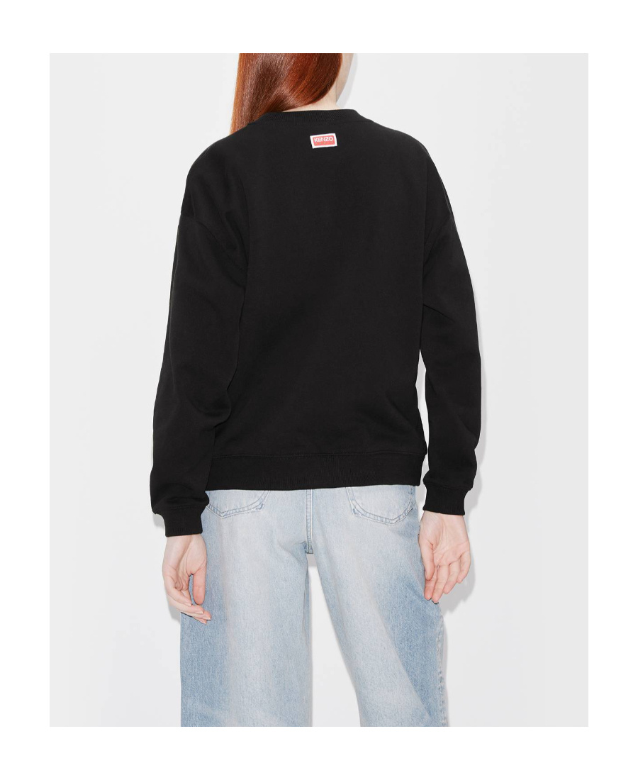 Kenzo Varsity Jungle Embroidered Sweatshirt In Black