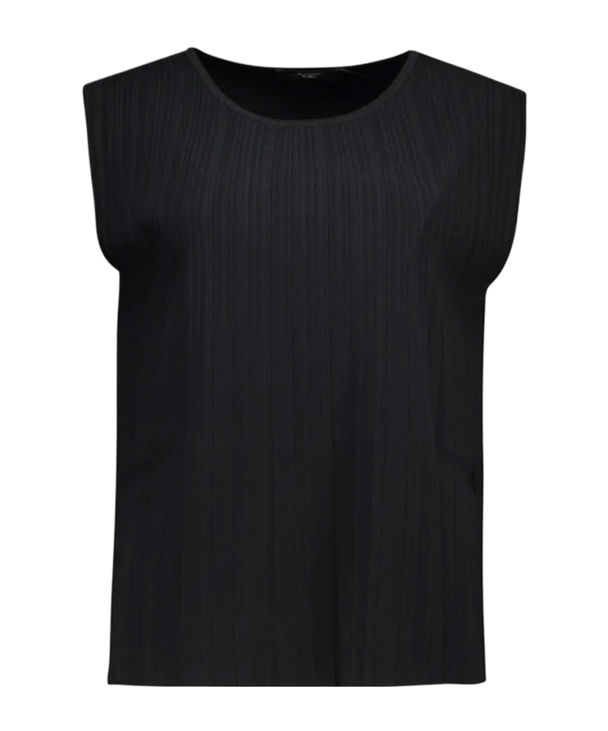 Weekend Max Mara Black T-shirt In Viscose Yarn In Black