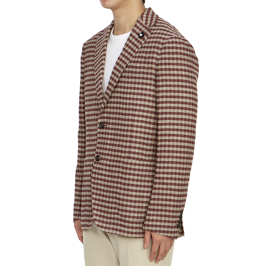 Lardini Long Sleeved Suit Jacket In Brown