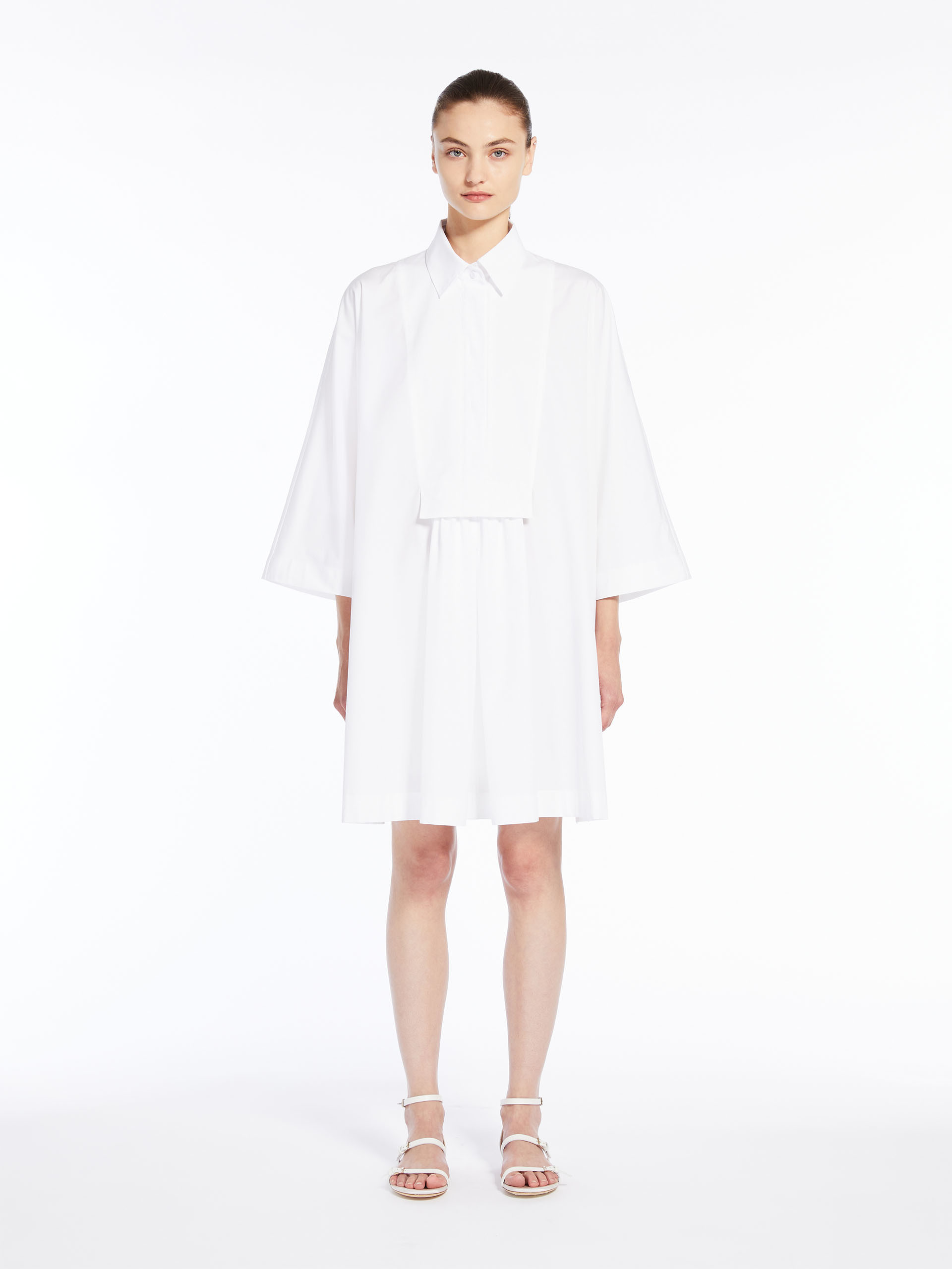 Max Mara Lapel Shirt Dress In White