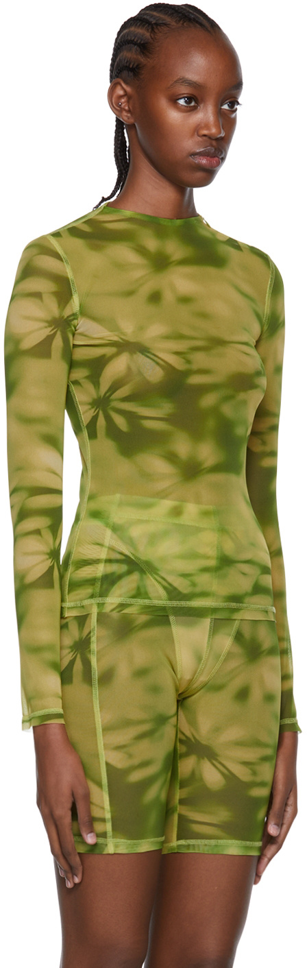 Misbhv Ssense Exclusive Green Nylon T-shirt In Green
