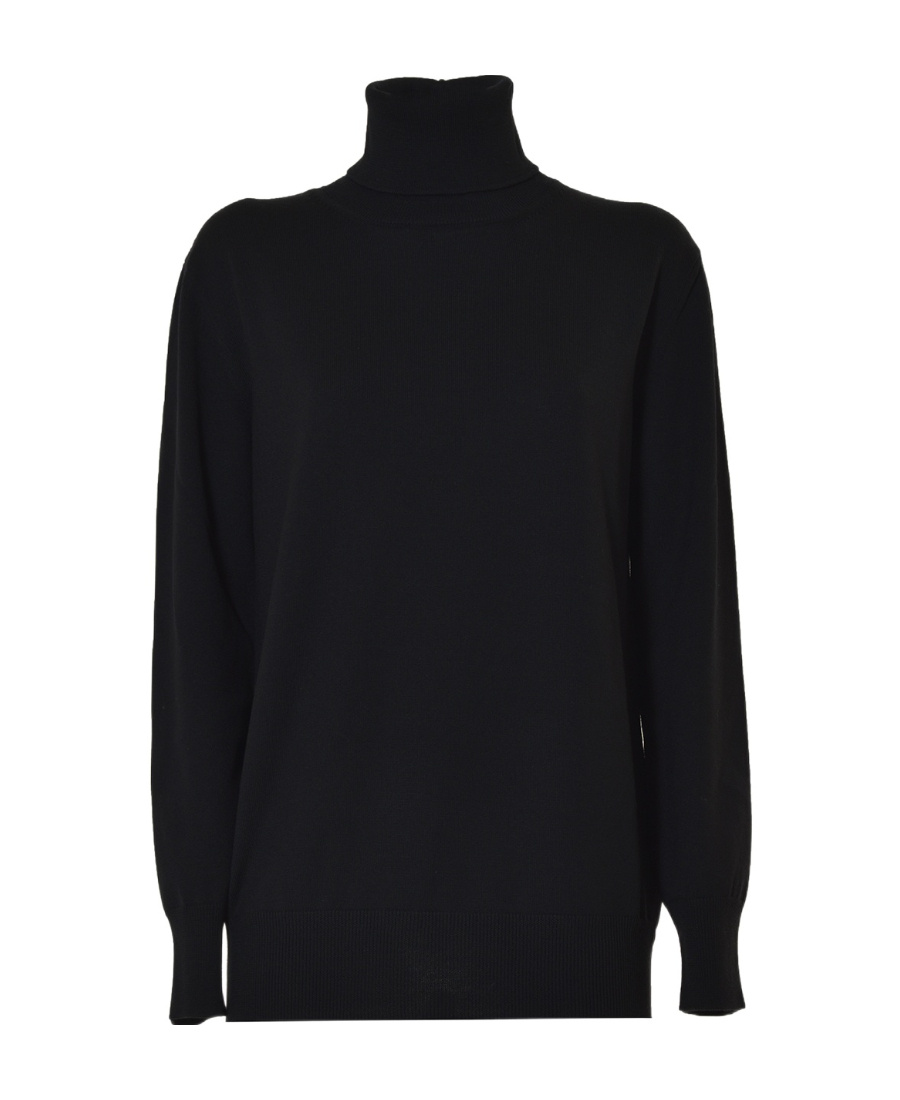 Jil Sander Cashmere High-neck Sweater In Black