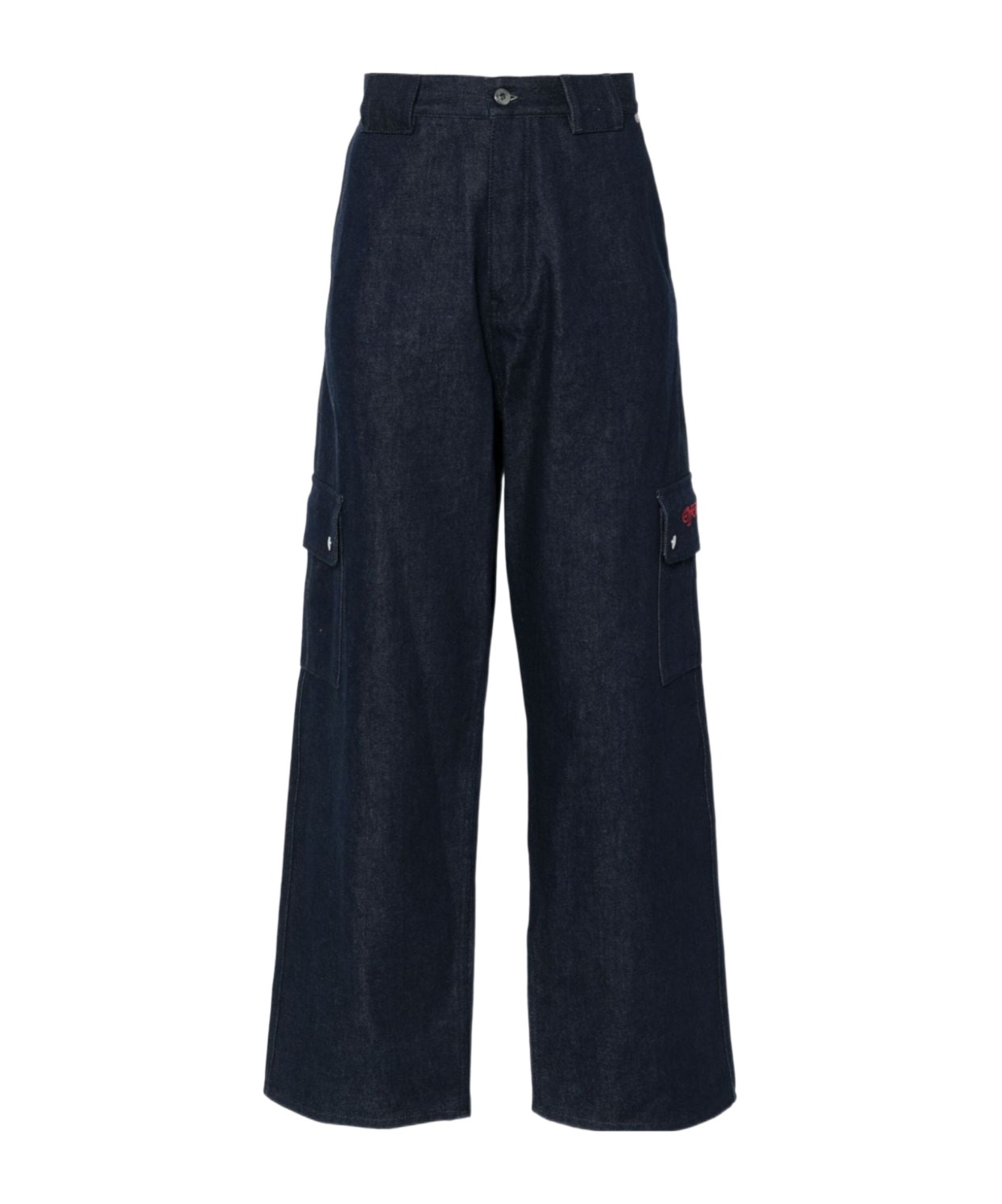Off-white Belt-loop Casual Pants In Black