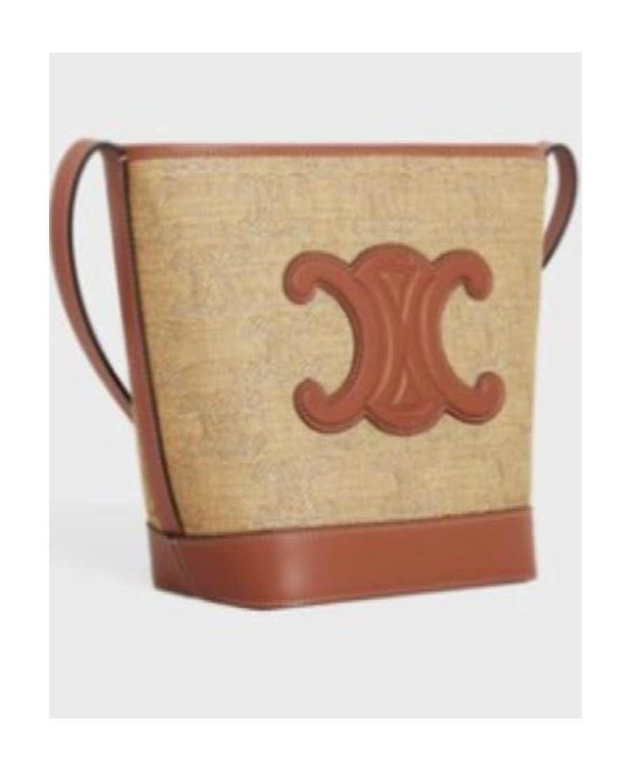 Celine Logo Shoulder Bag In Nude