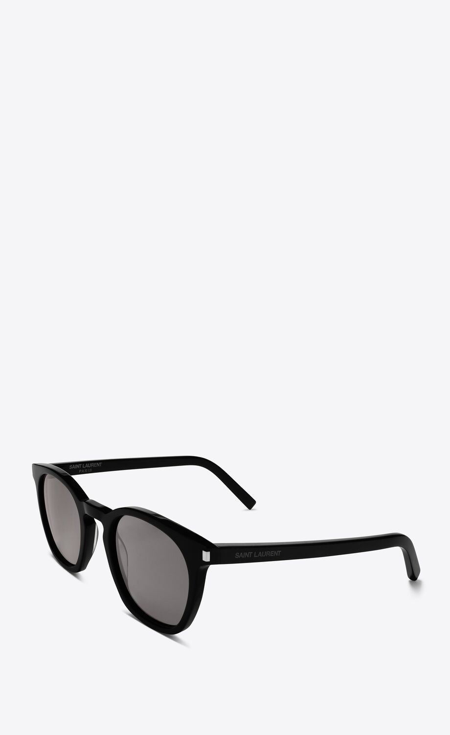 Saint Laurent Classic 28 Round-frame Sunglasses In Black