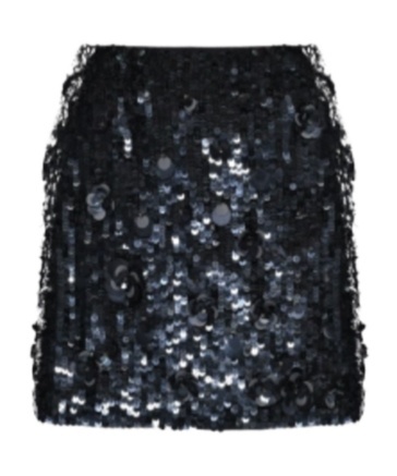 P.a.r.o.s.h Sequined Skirt In Black