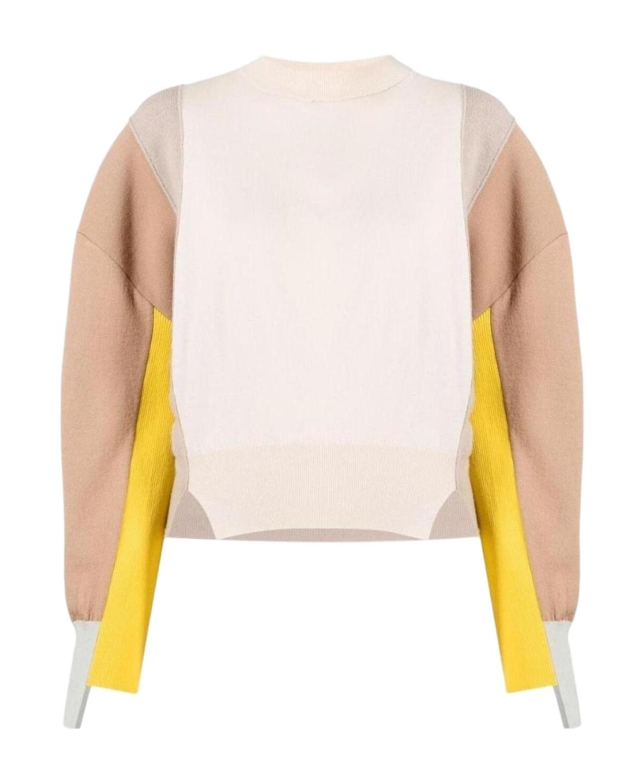 Stella Mccartney Colour-block Knitted Jumper In White