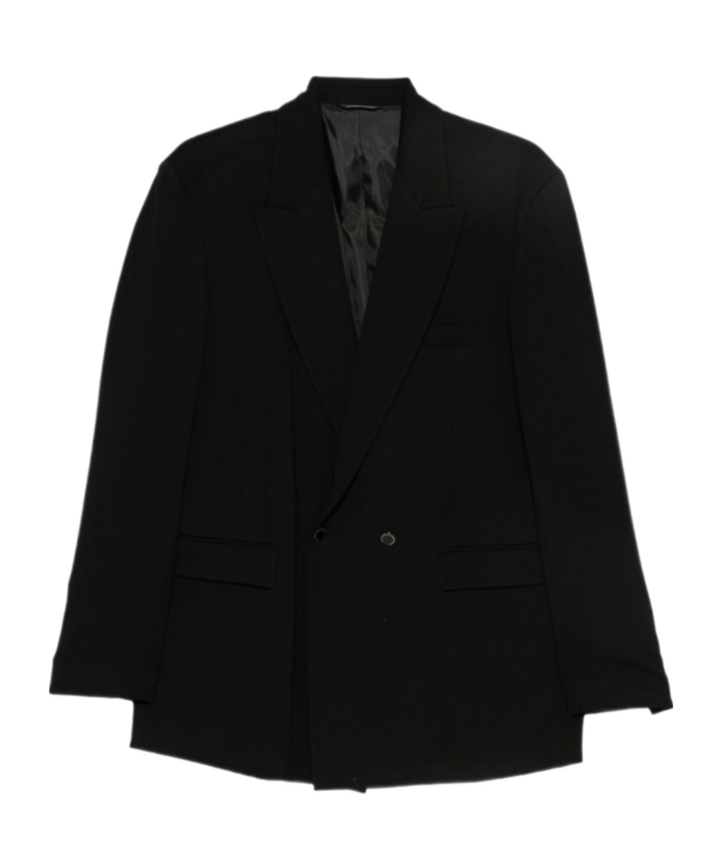 Daniele Alessandrini Double-breasted Black Blazer With Wide Lapels In Black