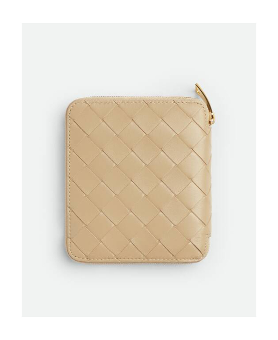 Bottega Veneta Zipper Wallet In Nude