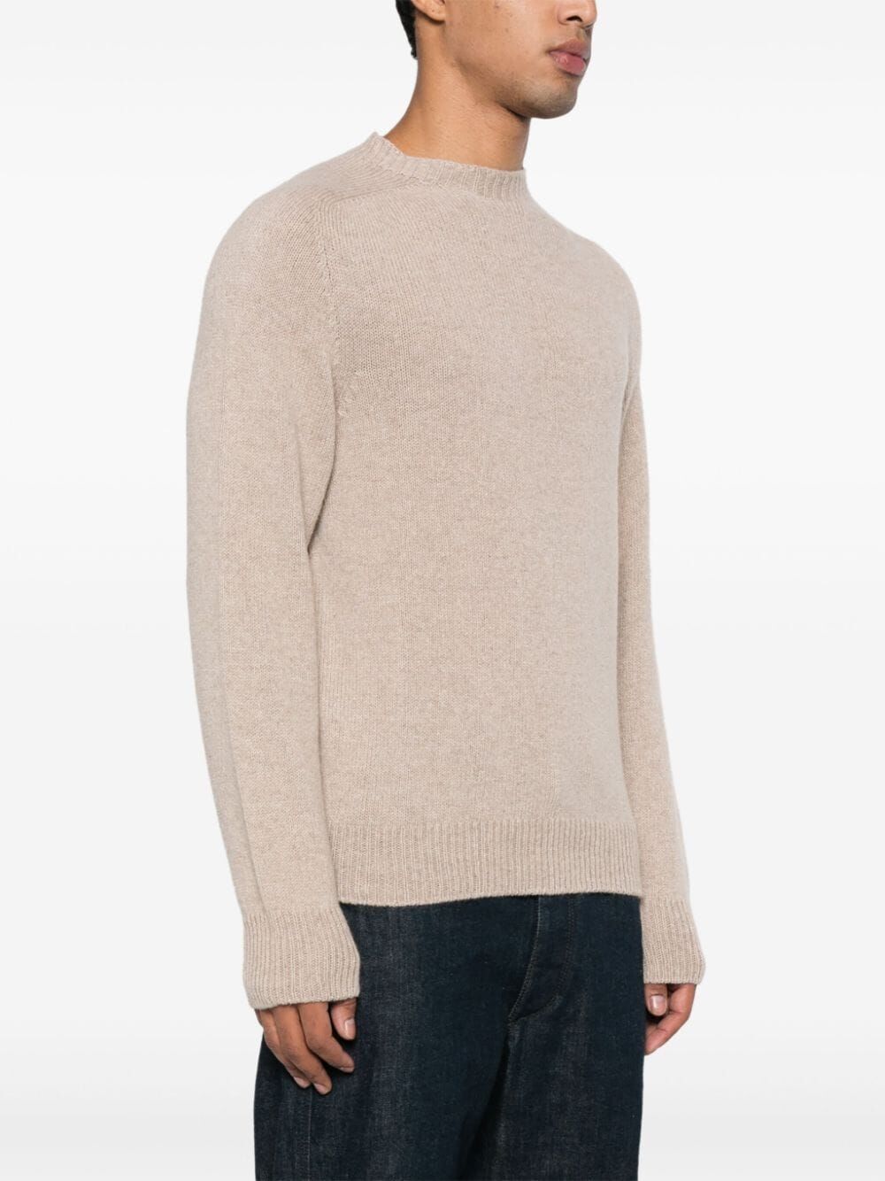 Lanvin Soft Crew Neck Long Sleeve Knitwear In Nude
