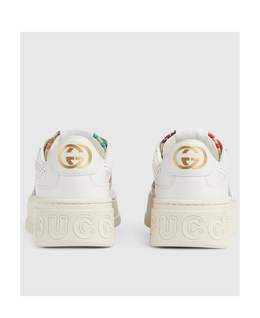 Gucci White Multi-color Sneakers For Women In White