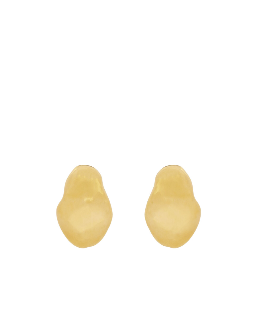 Alexander Mcqueen Sculptural Clasp Earrings In Yellow