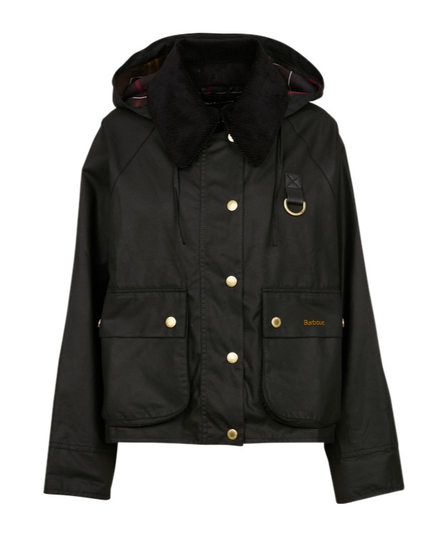 Barbour Reighton Spey Waxed Jacket In Black
