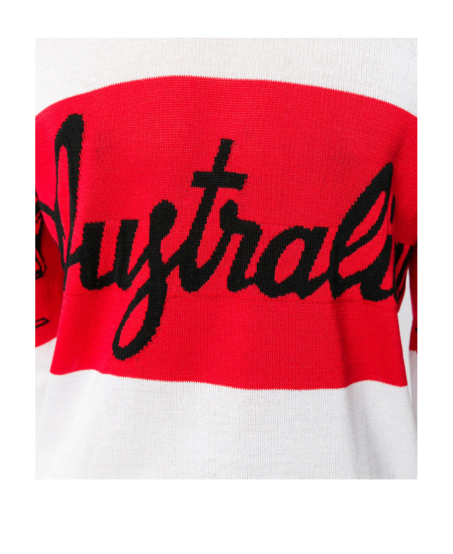 Gcds Logo Knitted Pullover In Red