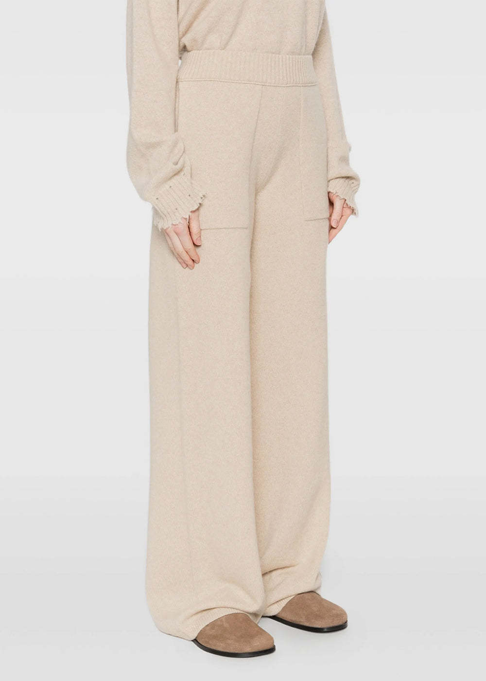 Uma Wang Elastic Waist Casual Pants In Neutral