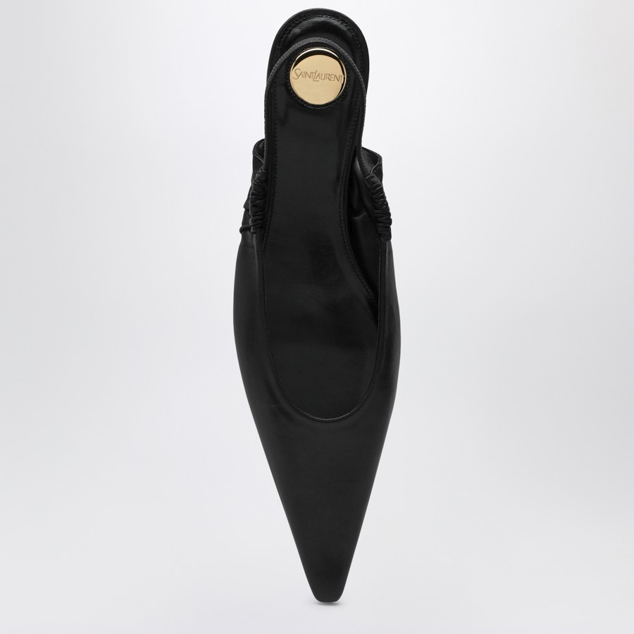 Saint Laurent Pointed-toe Flat Sandals In Black