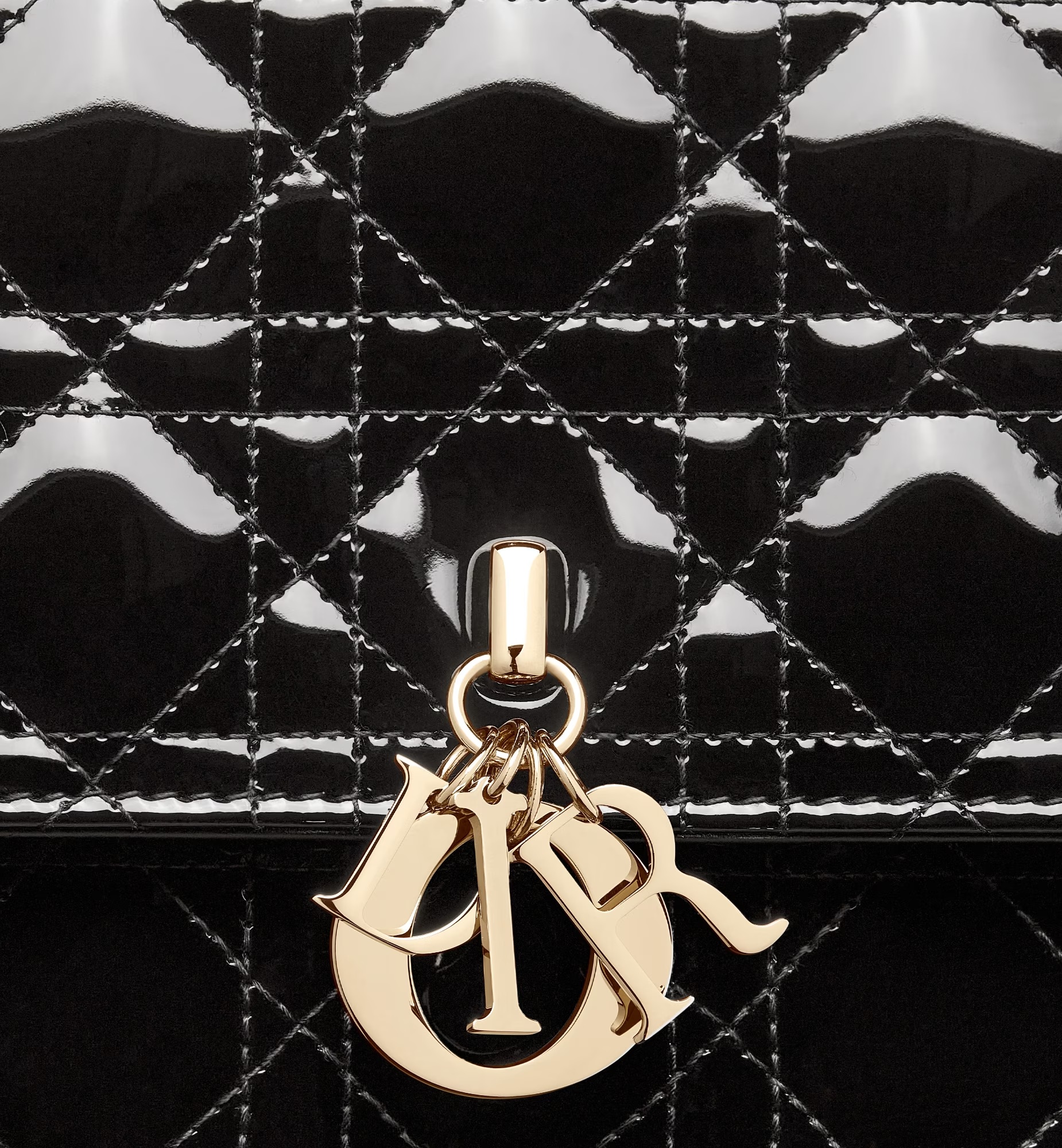 Dior Logo Shoulder Bag In Black