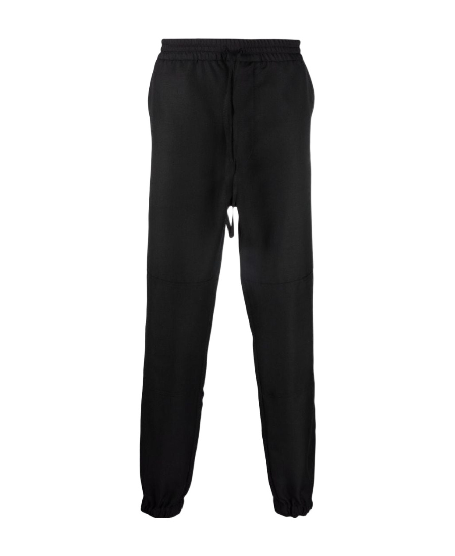 Alexander Mcqueen Straight-leg Wool-blend Track Pants In Black