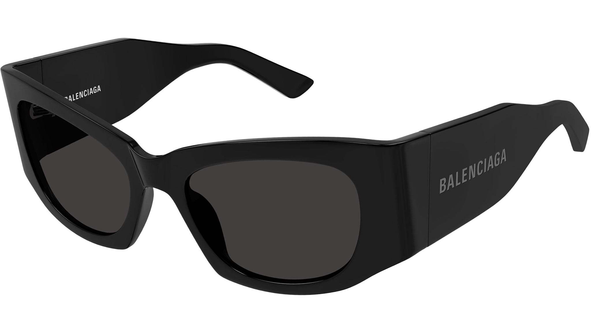 Balenciaga Grey Rectangular Ladies Sunglasses Bb0321s 001 57 In Black