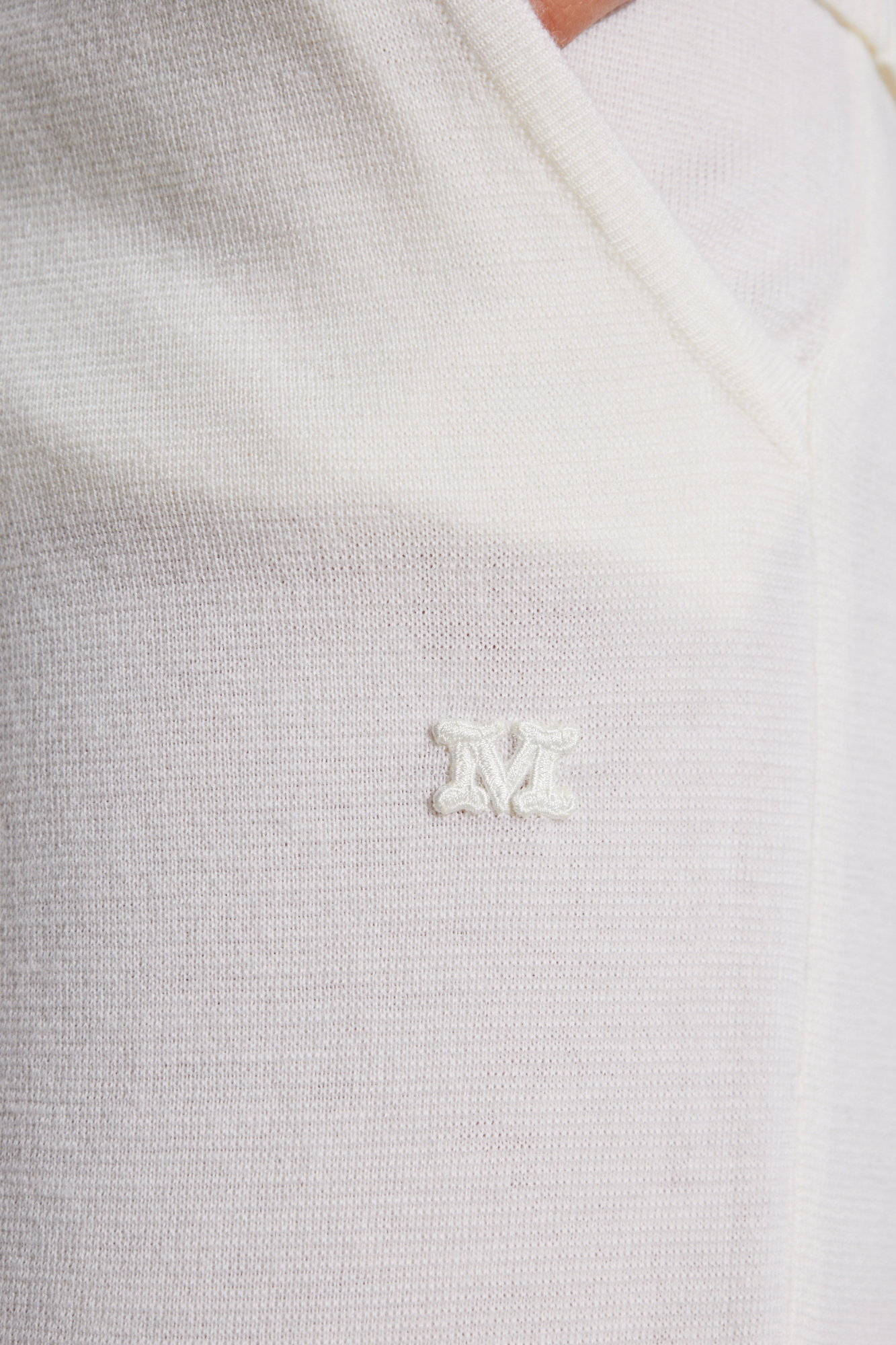 Max Mara Rio Cotton Blend Poplin Pants In White