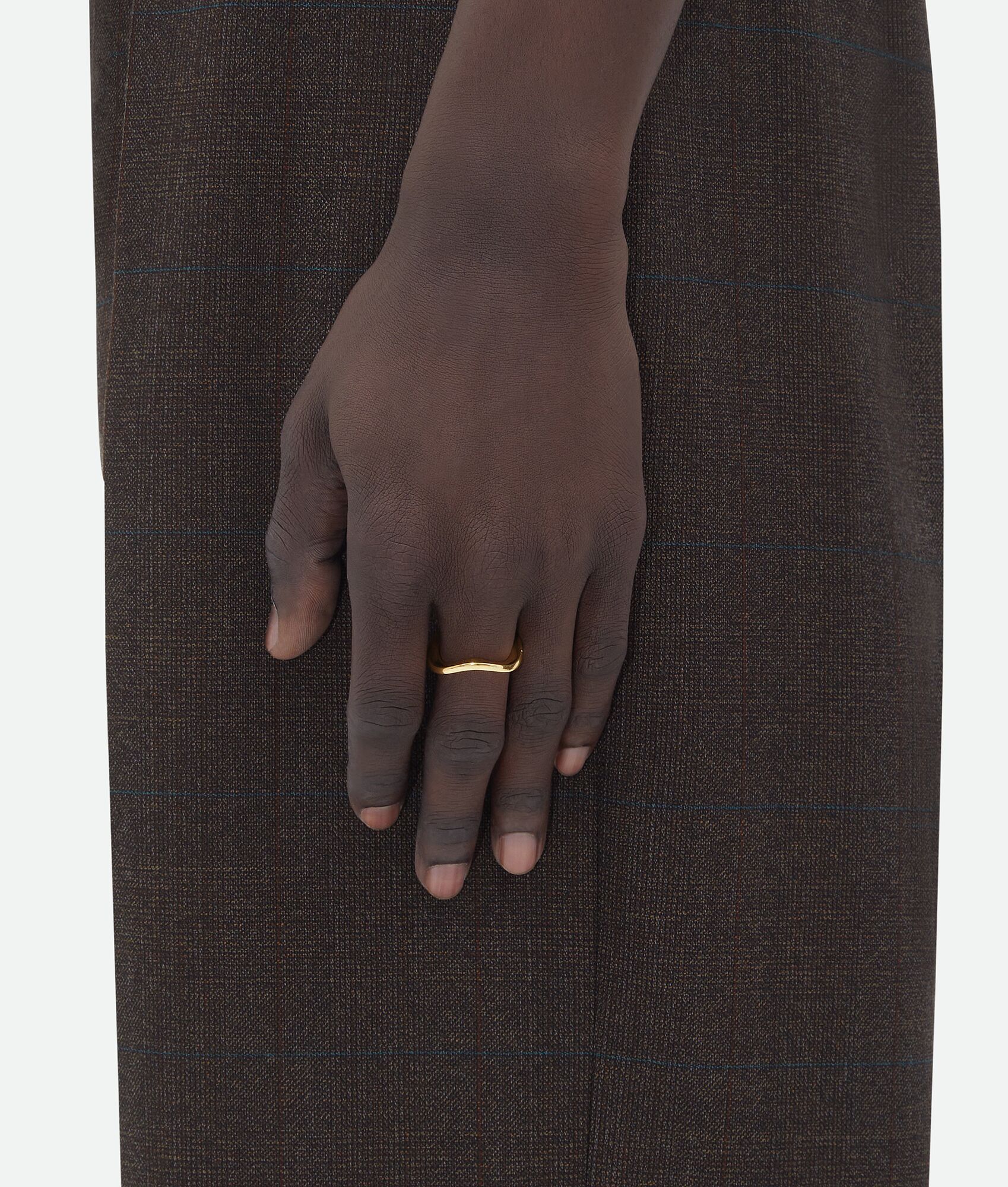 Bottega Veneta Curve Ring In Yellow