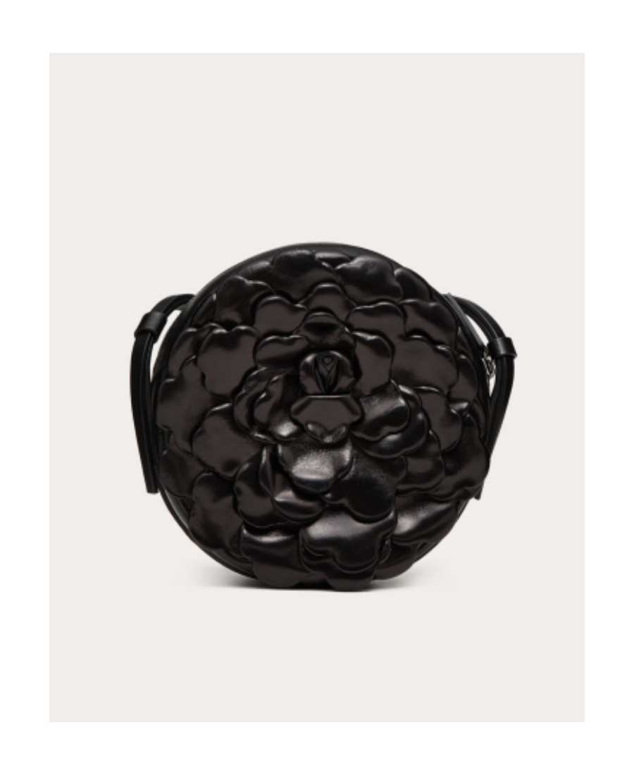 Valentino 03 Rose Edition Atelier Round Crossbody Bag In Black