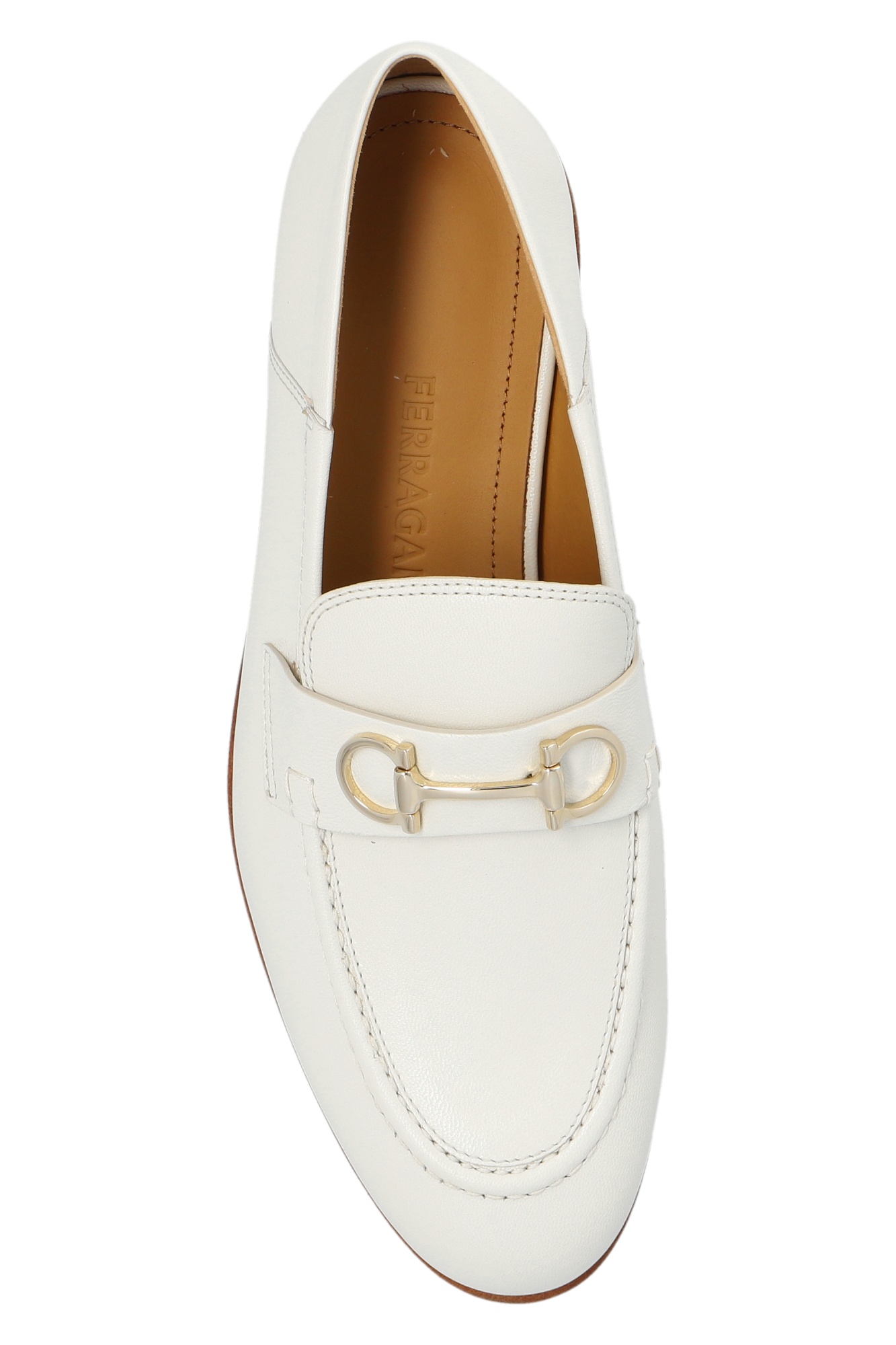 Ferragamo Logo Love Shoes In White