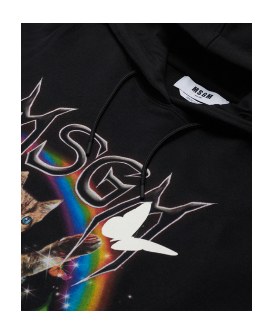 MSGM LOGO HOODED SWEATER