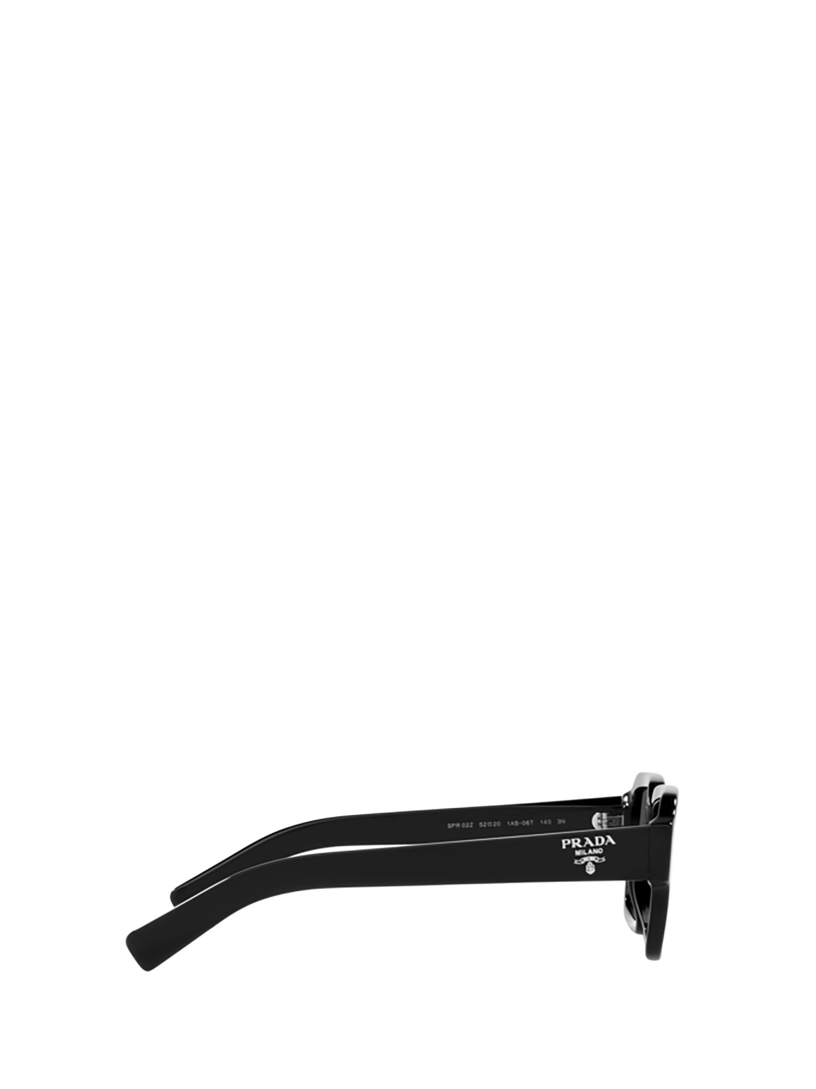 Prada Logo-detail Rectangle-frame Sunglasses In Gray