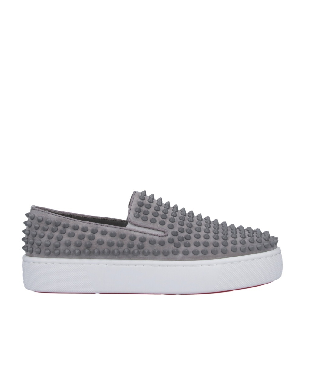 Christian Louboutin Round Toe Low-top Casual Shoes In Gray