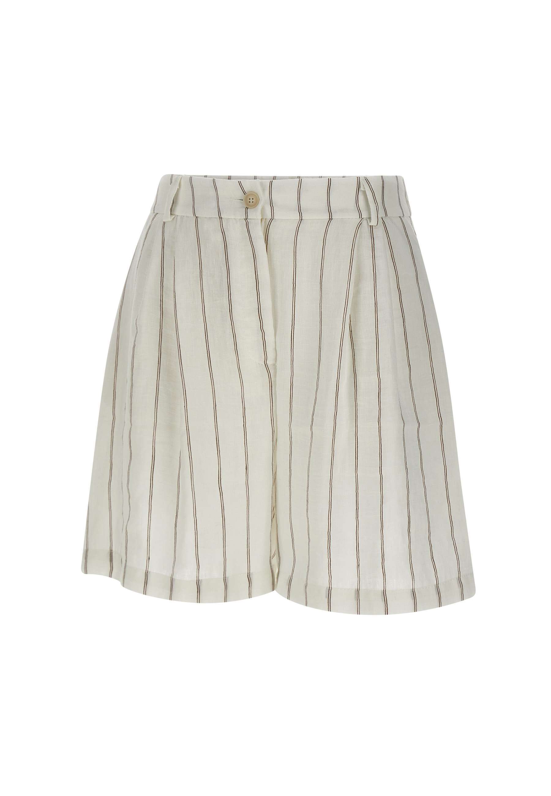 Kaos Blend Pinstripe Shorts In White