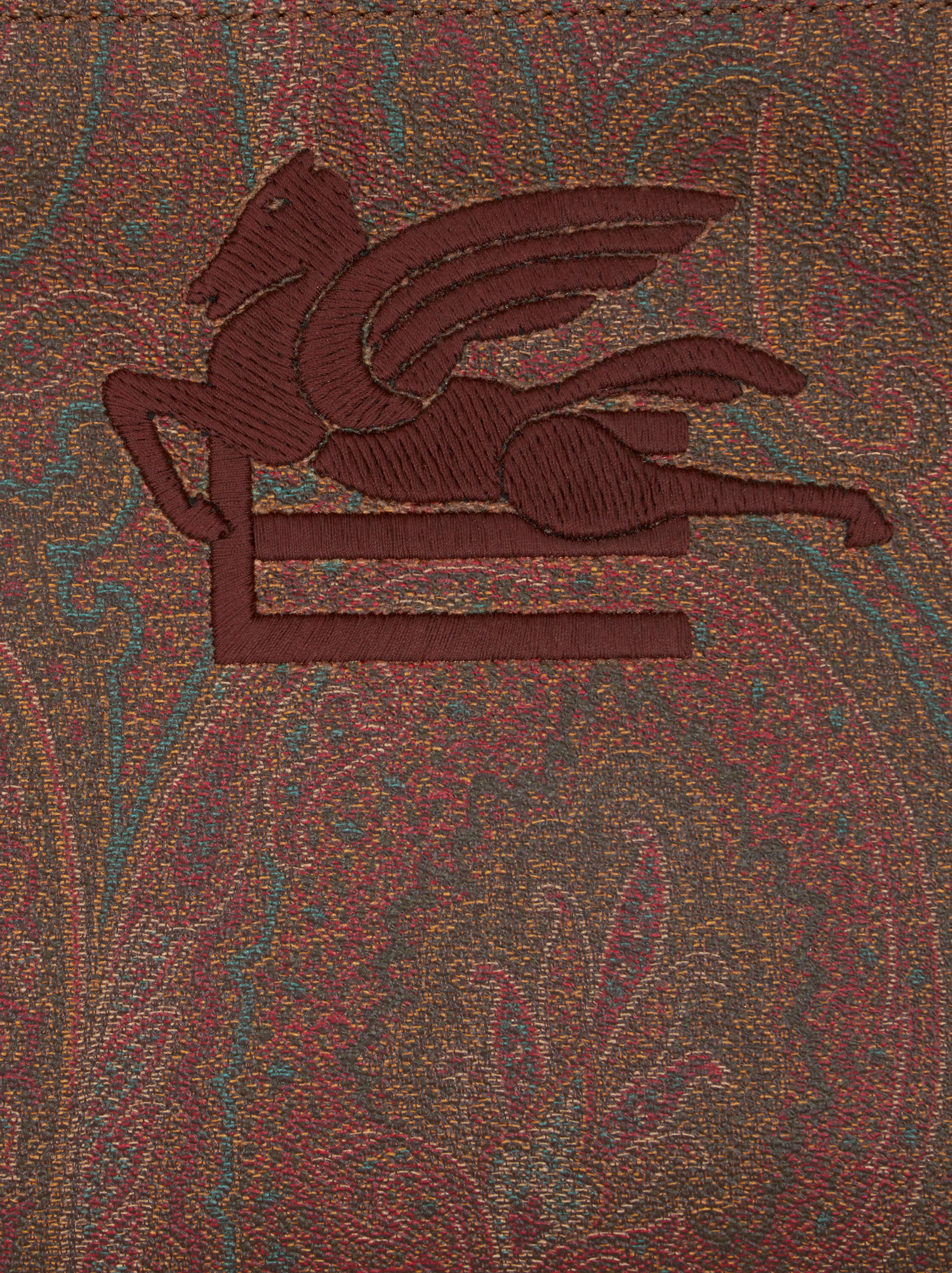 Etro Large Paisley Pouch In Red
