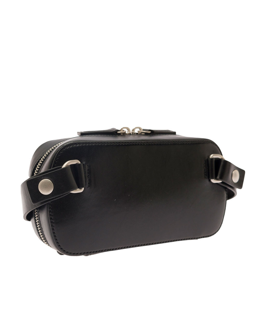 Jil Sander Logo-debossed Leather Belt Bag In Black
