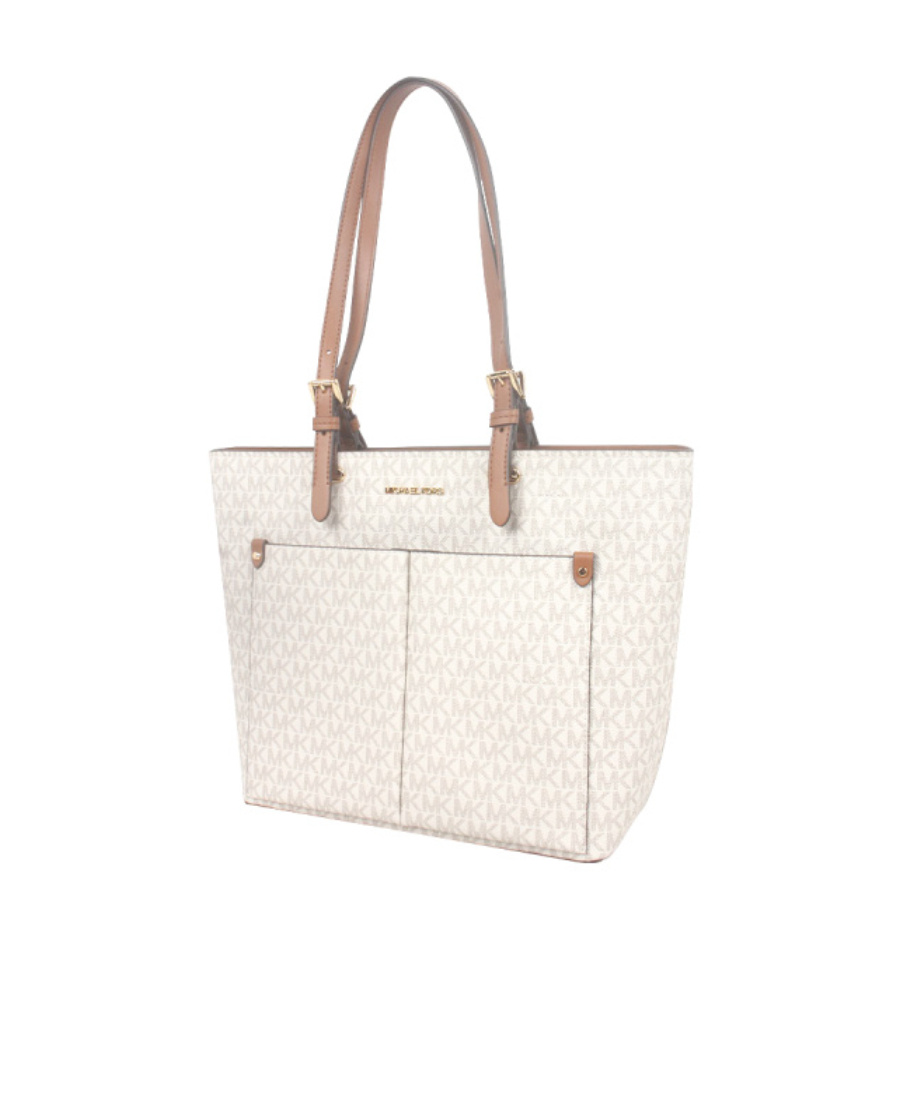 Michael Kors Collision Color Shoulder Strap Medium Size Single Shoulder Bag In White