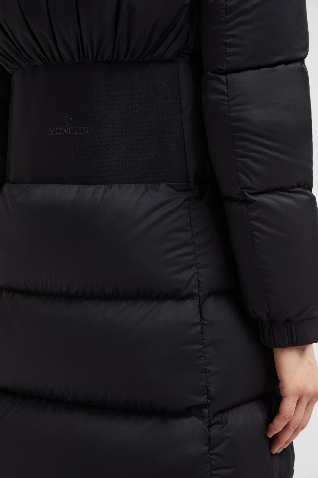 Shop Moncler Arredoun Long Down Jacket In Black
