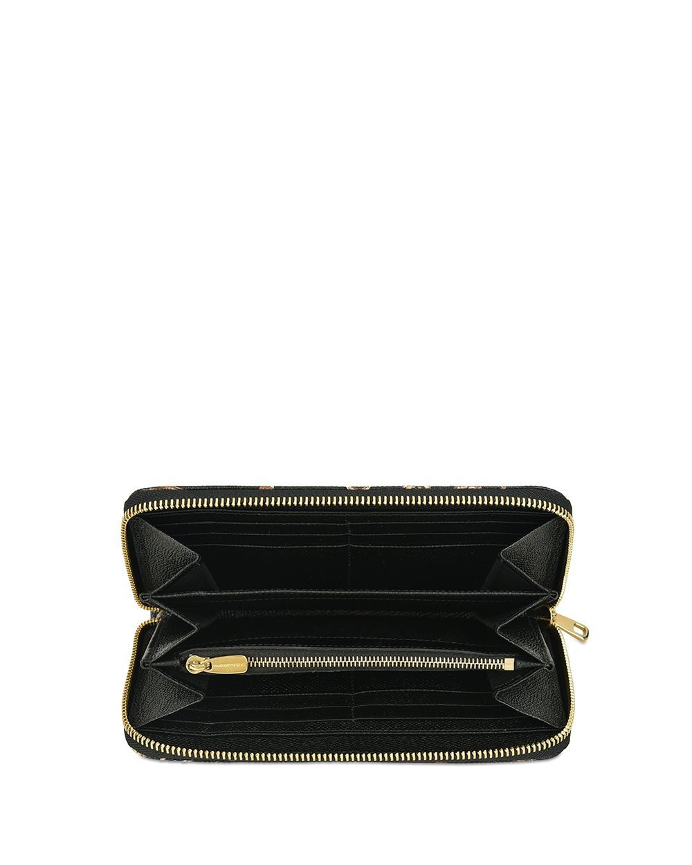 Dolce & Gabbana Printed Zipper Purse In Black