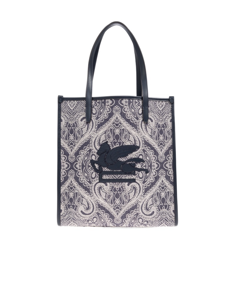 Etro Medium Love Trotter Paisley-pattern Tote Bag In Blue