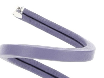 Bottega Veneta Leather Cuff Bracelet In Purple