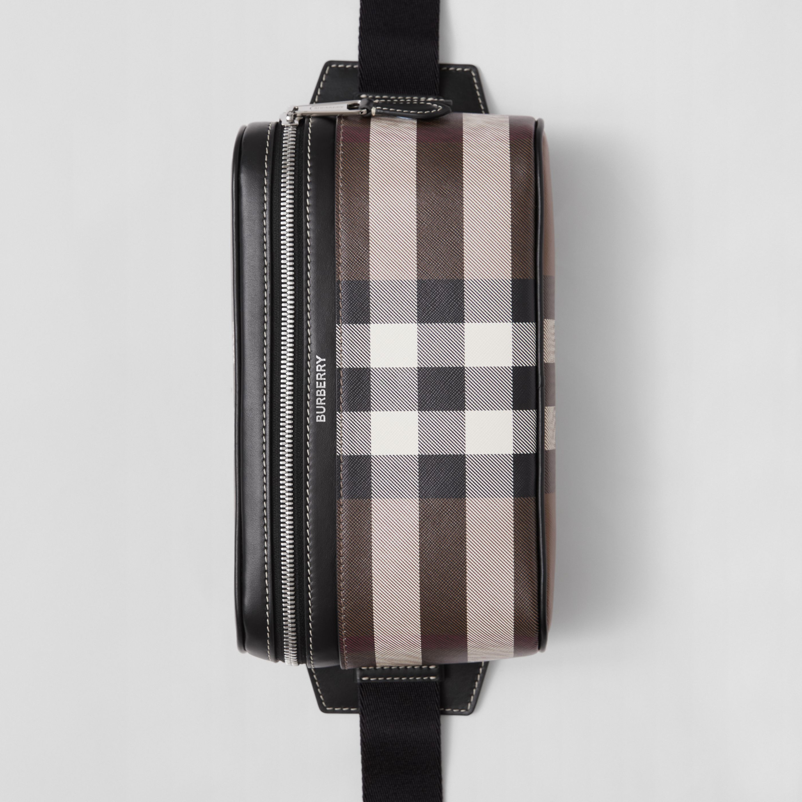Burberry Checked Cube Belt Bag In Black