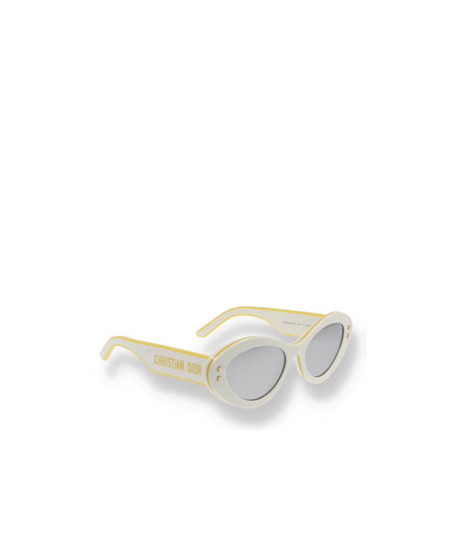 Dior Eyewear Butterfly Frame Sunglasses In White