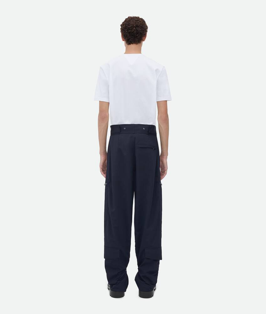 Bottega Veneta Logo Tooling Casual Pants In Black