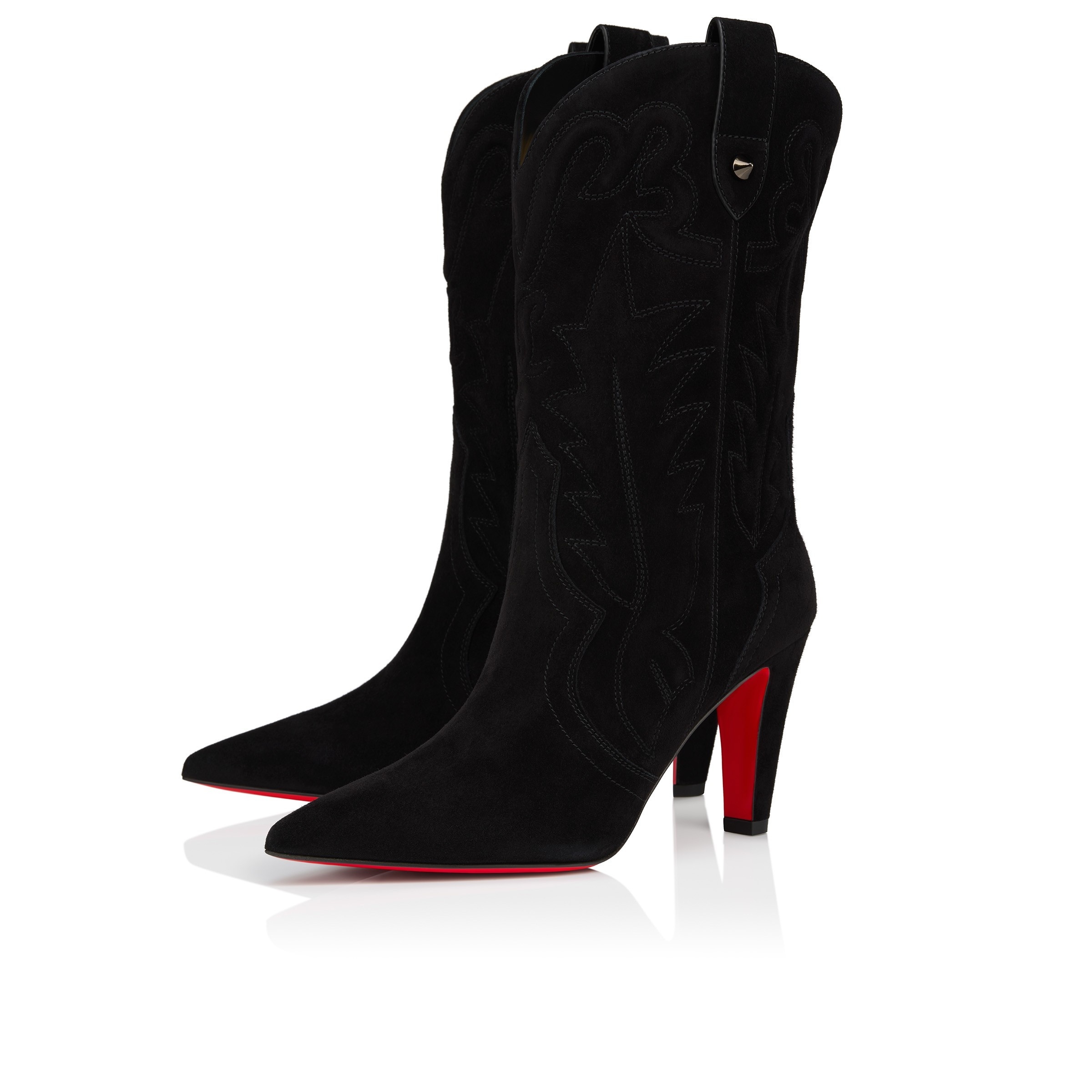Christian Louboutin Pointed Ankle Boots In Black