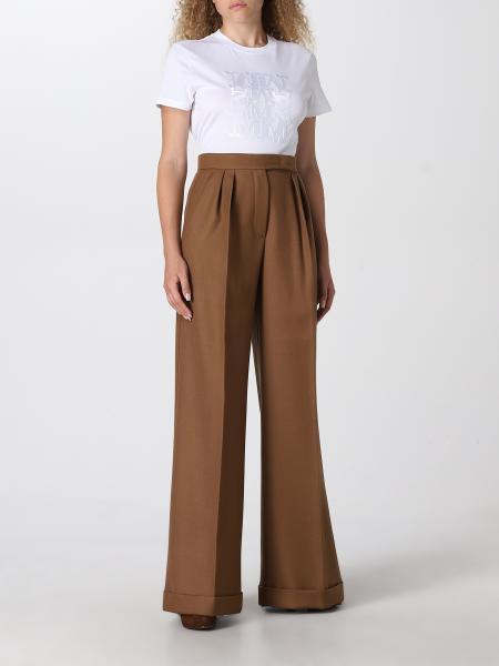 Max Mara Verbano Slim-fit Tailored Pants In Brown